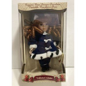 Collector’s Choice Bisque Porcelain Doll Y17451 Curly Red Hair Winter Coat New